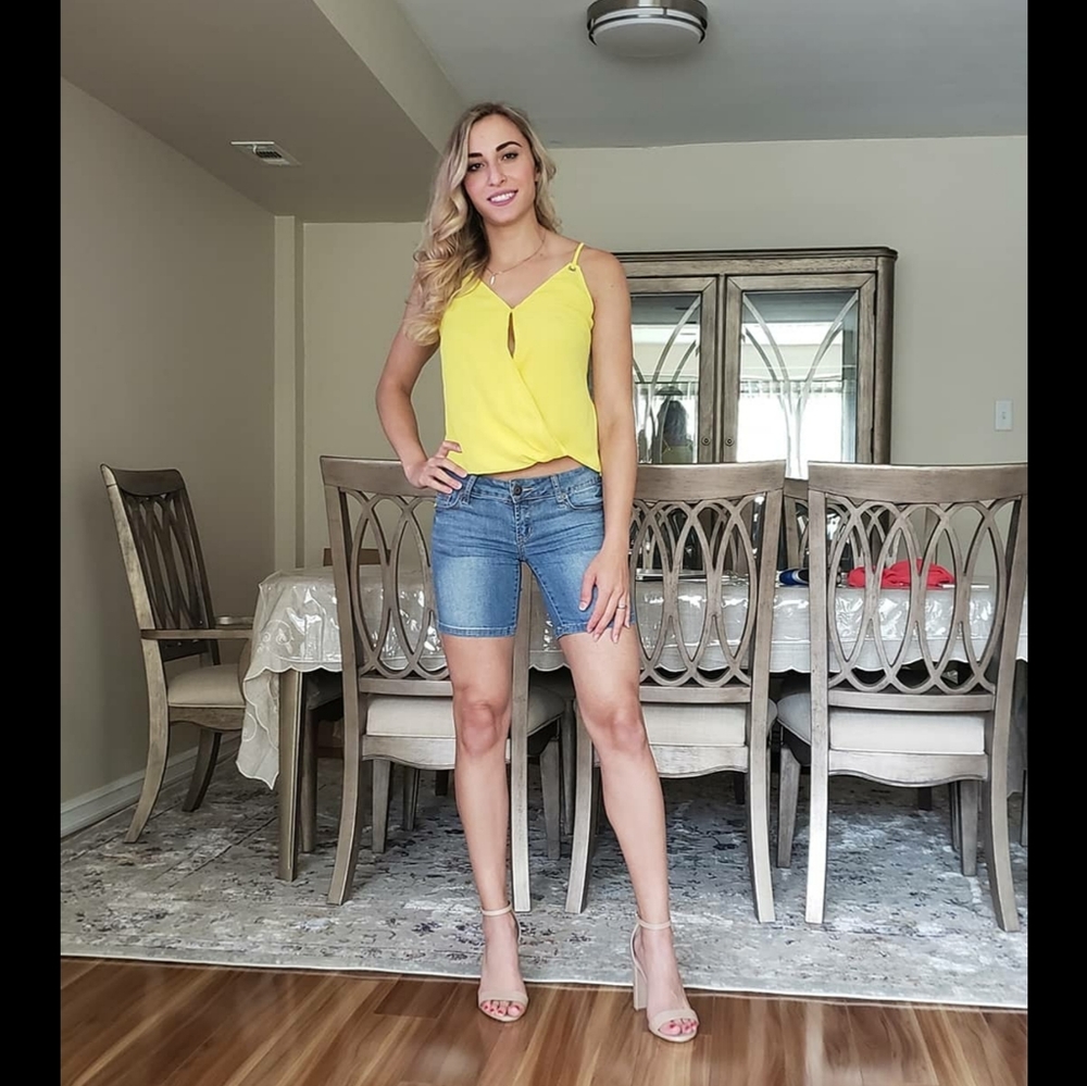 Yellow Bebe Top, perfect for a hot summer day
